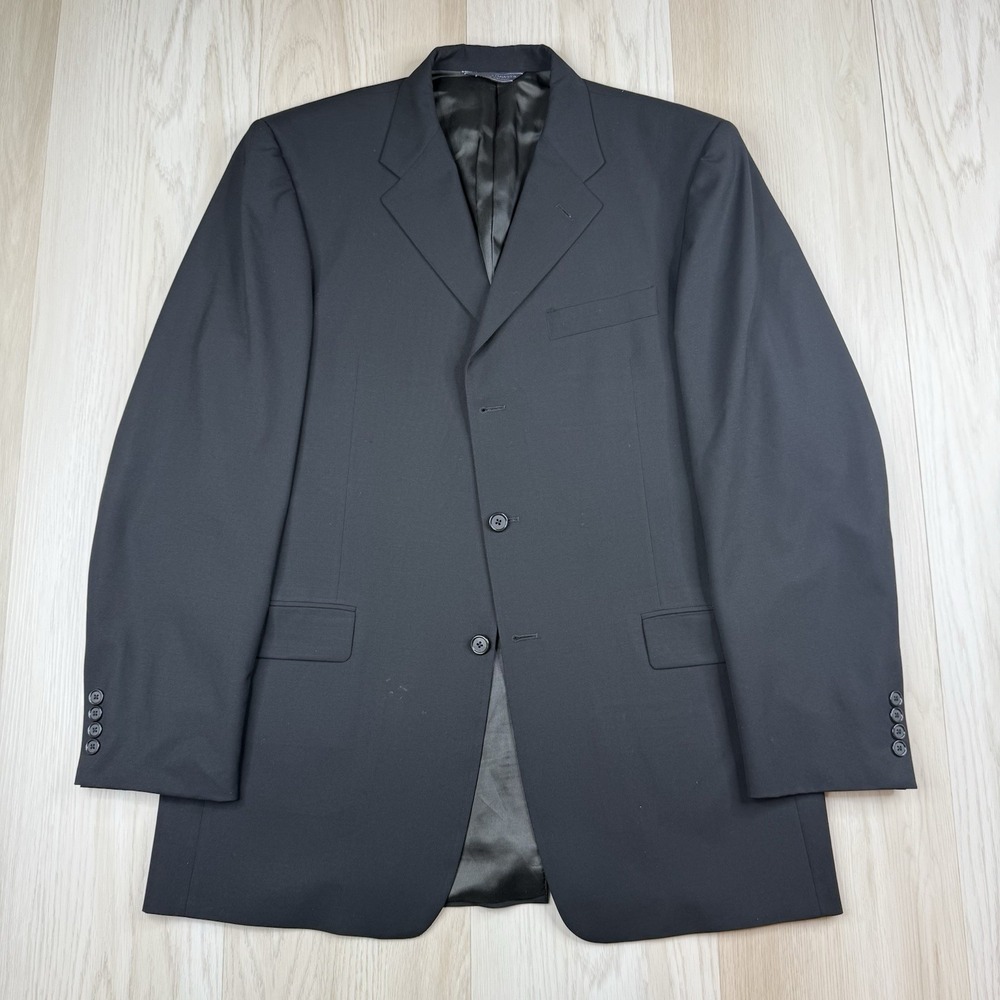 Gieves & Hawkes Savile Row "Claridge" 100% Wool 3-Button Blazer Black Size 42L